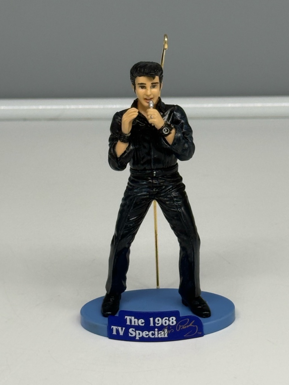 Vintage 2002 Trevco Elvis Presley 1968 TV Special Christmas Ornament.